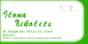 ilona nikolits business card